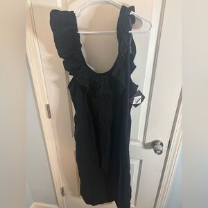 Ava & Viv Black Textured ruffled maxi dress size 1X NWT